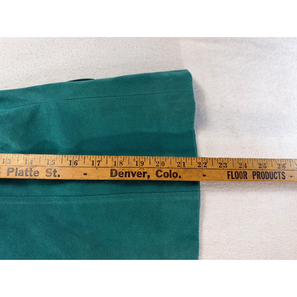 Vintage Teal Faux Suede Skirt Suit Set Blazer & Midi Skirt Green 2 Piece - Picture 7 of 16